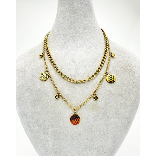 Gold İkili Figürlü Kolye Gold İkili Figürlü Kolye